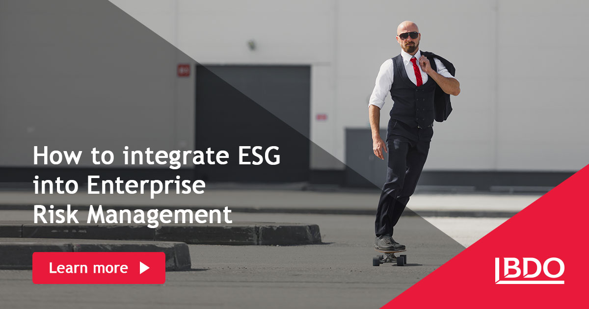 BESPOKE: How to integrate ESG into Enterprise Risk Management - BDO